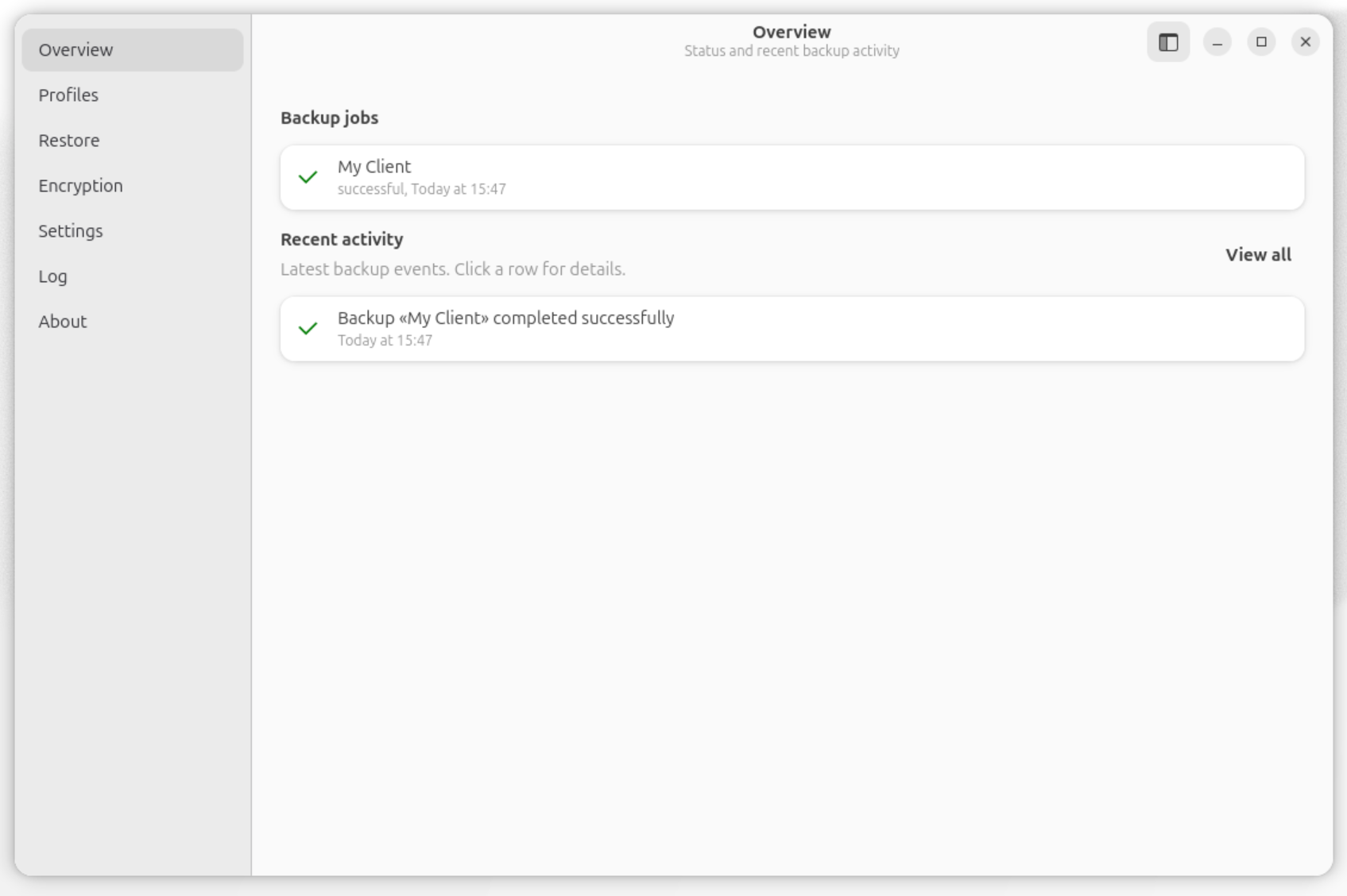 Monitor Backup Status and Activity